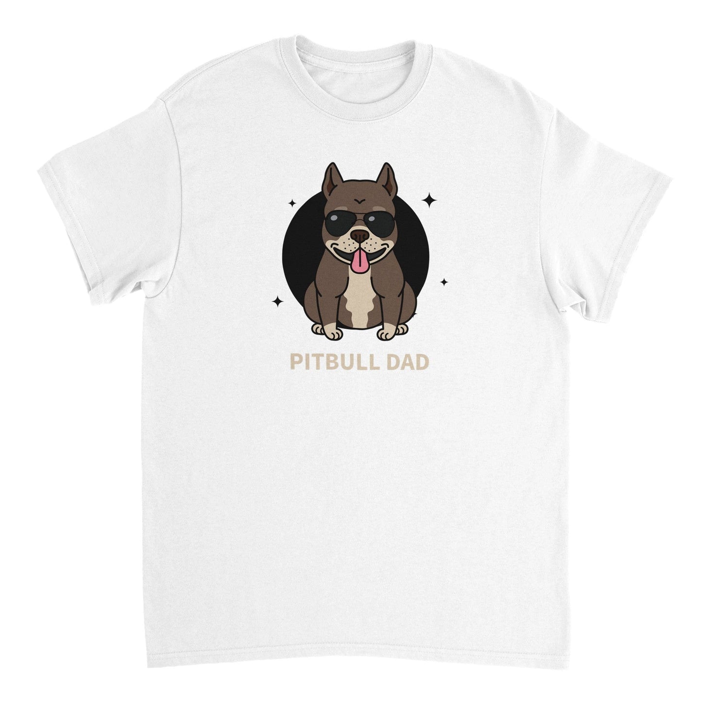 Pit Bull Dad Heavyweight Unisex Crewneck T-shirt