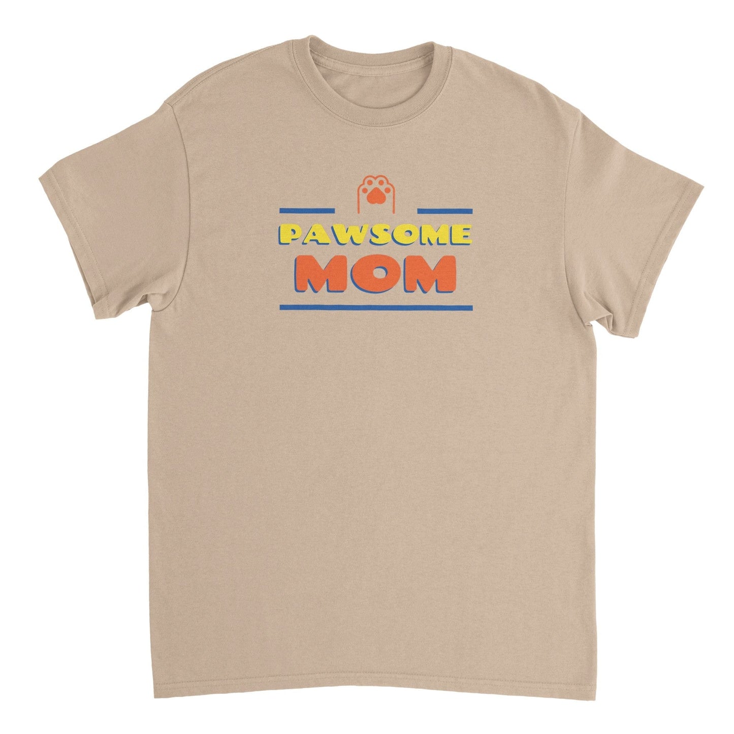 Pawsome Mom Heavyweight Unisex Crewneck T-shirt