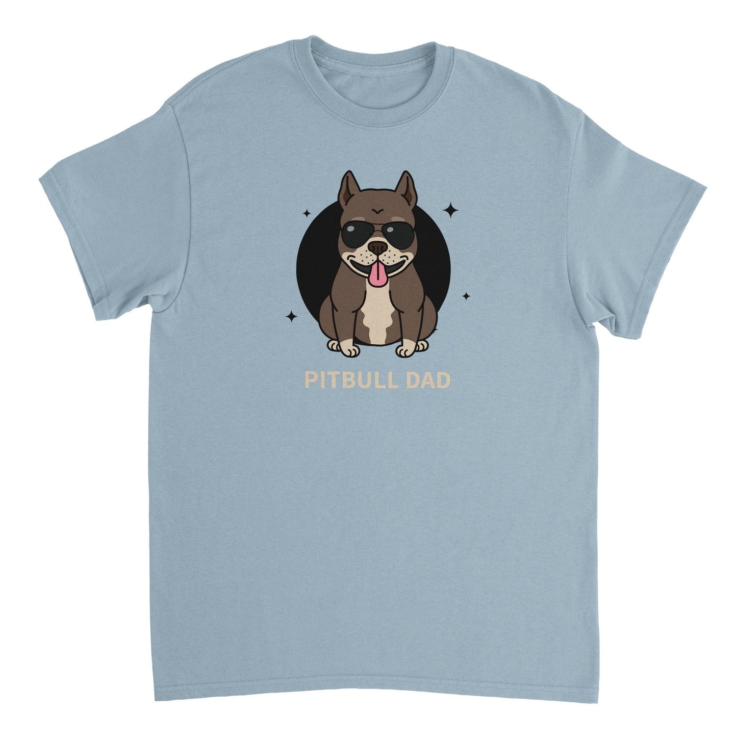 Pit Bull Dad Heavyweight Unisex Crewneck T-shirt