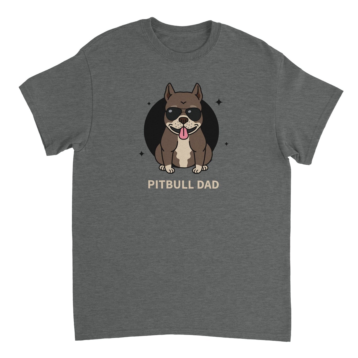 Pit Bull Dad Heavyweight Unisex Crewneck T-shirt