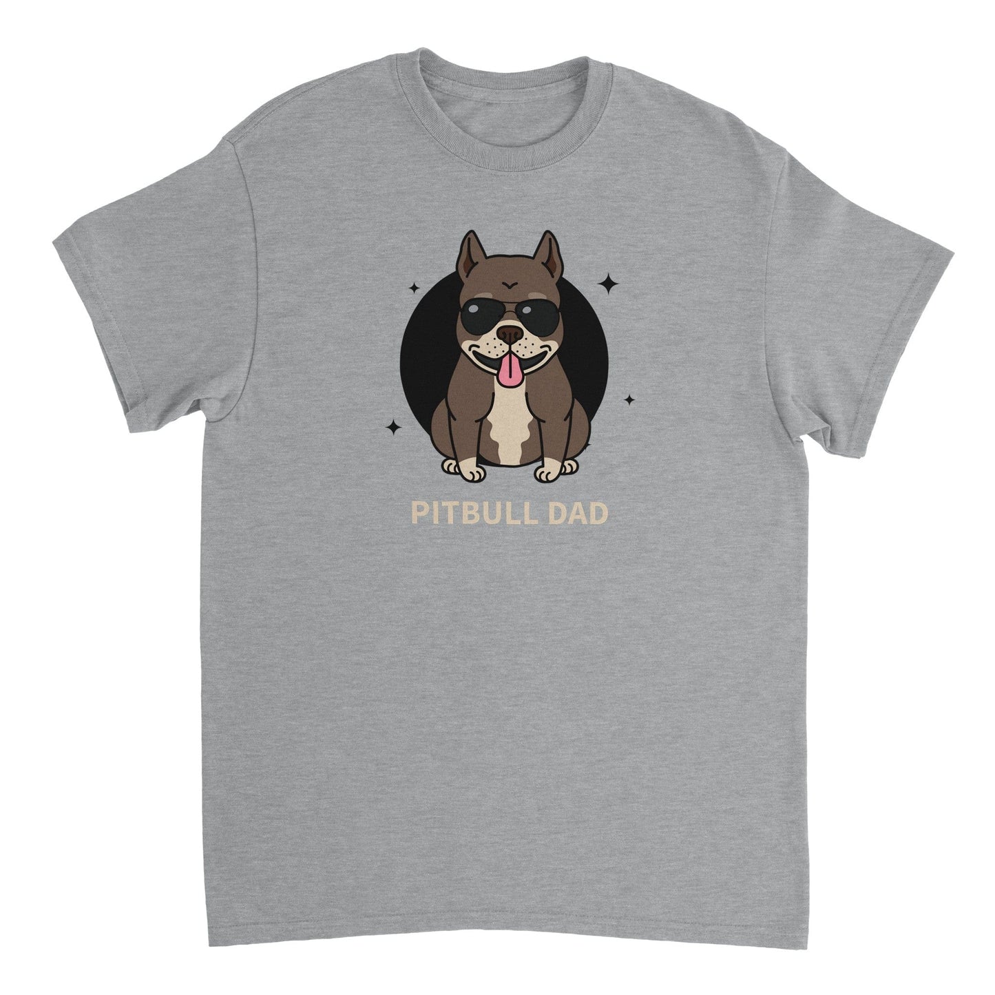 Pit Bull Dad Heavyweight Unisex Crewneck T-shirt