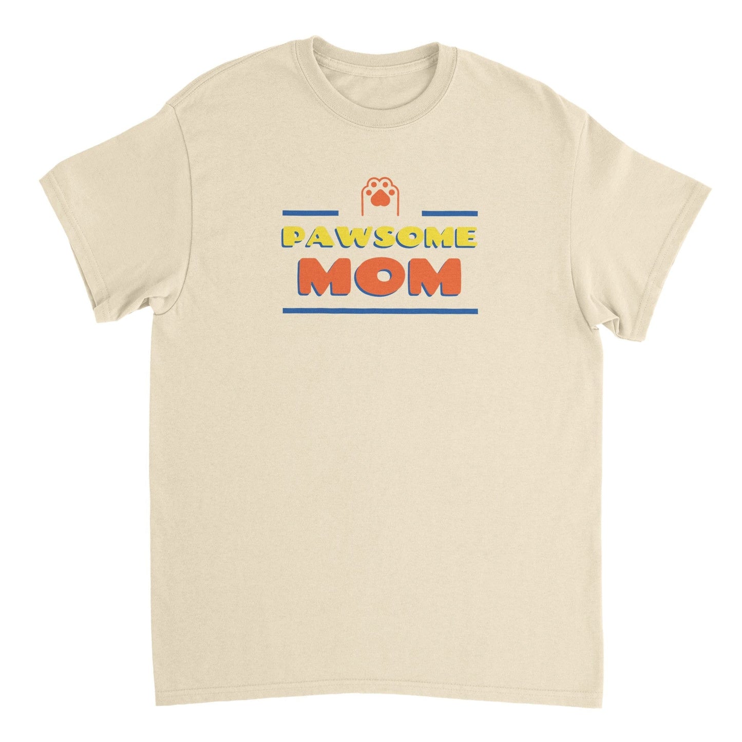 Pawsome Mom Heavyweight Unisex Crewneck T-shirt