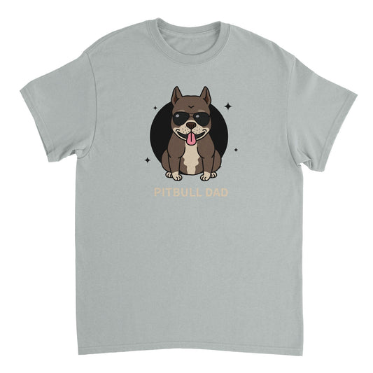 Pit Bull Dad Heavyweight Unisex Crewneck T-shirt