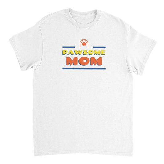 Pawsome Mom Heavyweight Unisex Crewneck T-shirt